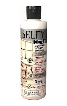 Rich Selfy Decor Vernikli Boya 240Cc - Antik Beyaz 802 Rich Selfy Decor Vernikli Boya 240Cc - Antik Beyaz 802