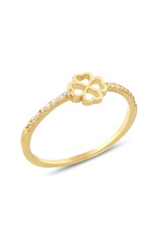 Debora Jewelry 14 Ayar Altın Yonca Yüzük Debora Jewelry 14 Ayar Altın Yonca Yüzük