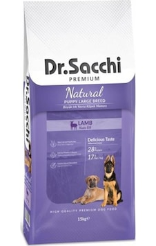 Dr.Sacchi Premium Kuzu Etli Büyük Irk Yavru Köpek Maması 15 KG Dr.Sacchi Premium Kuzu Etli Büyük Irk Yavru Köpek Maması 15 KG