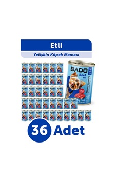 Bado Yetişkin Yaş Köpek Maması Etli 400gr 36'lı Bado Yetişkin Yaş Köpek Maması Etli 400gr 36'lı
