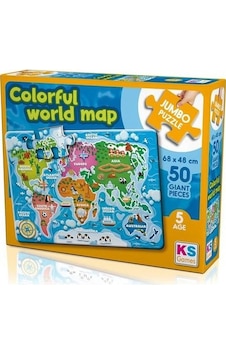 Ks Puzzle Colorful World Map Jumbo Puzzle Ks Puzzle Colorful World Map Jumbo Puzzle