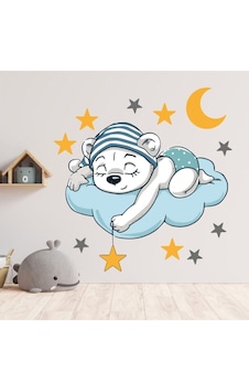 Bulut Üzerinde Uyuyan Ayı Duvar Sticker 56x60 Cm Diğer Bulut Üzerinde Uyuyan Ayı Duvar Sticker 56x60 Cm Diğer
