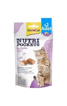Gimcat Nutri Pockets Ördekli Yetişkin Kedi Ödülü 2 x 60 G Gimcat Nutri Pockets Ördekli Yetişkin Kedi Ödülü 2 x 60 G