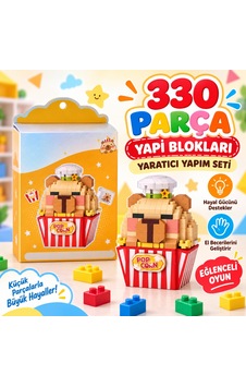 Storeşahin Lz-8876 Popcorn Model 330 Parça Block Oyuncak Shn0720 Standart Storeşahin Lz-8876 Popcorn Model 330 Parça Block Oyuncak Shn0720 Standart