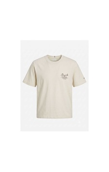 Jack & Jones Jorrıvıera Scrıpt Tee Ss Crew Neck Ekru Jack & Jones Jorrıvıera Scrıpt Tee Ss Crew Neck Ekru