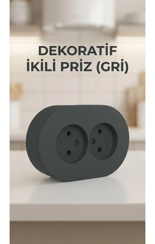 Antrasit Çiftli Sıva Üstü Topraklı Priz Modern Elektrik Tasarımı Belirtilmemiş Antrasit Çiftli Sıva Üstü Topraklı Priz Modern Elektrik Tasarımı Belirtilmemiş