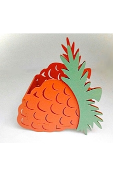 Ahşap Ananas Kalemlik Çok Renkli