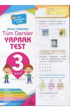Mercankitap-3. Sınıf Tüm Dersler Yaprak Test Okula Yardımcı / Komisyon Mercankitap-3. Sınıf Tüm Dersler Yaprak Test Okula Yardımcı / Komisyon