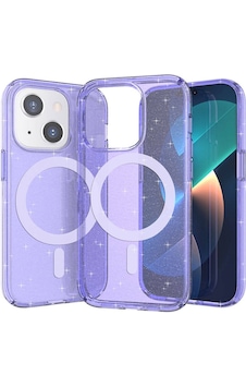 Apple Uyumlu iPhone 13 İle Kılıf Magsafe Şarj Özellikli Parlayan Simli Saydam Renkli Kapak Apple Uyumlu iPhone 13 İle Kılıf Magsafe Şarj Özellikli Parlayan Simli Saydam Renkli Kapak