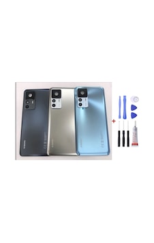 Xiaomi Mi 12t Pro Kamera Camlı Lensli Siyah Arka Cam Kapak Pil Kapağı Tamir Set B7000 Set Siyah Xiaomi Mi 12t Pro Kamera Camlı Lensli Siyah Arka Cam Kapak Pil Kapağı Tamir Set B7000 Set Siyah