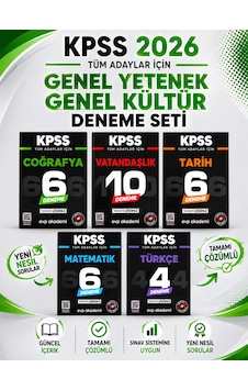 Kpss Tüm Adaylar İçin Tarih, Coğrafya, Vatandaşık, Türkçe, Matematik Deneme Tamamı Çözümlü Evp Akademi Kpss Tüm Adaylar İçin Tarih, Coğrafya, Vatandaşık, Türkçe, Matematik Deneme Tamamı Çözümlü Evp Akademi