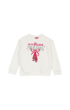 Barbie Ekru Kız Çocuk Baskılı Sweatshirt Brb6wg-swt6615 Barbie Ekru Kız Çocuk Baskılı Sweatshirt Brb6wg-swt6615
