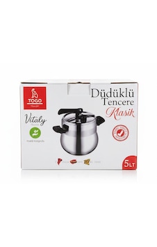 Togo Vitaly Düdüklü Tencere 7 Litre Açık Gri
