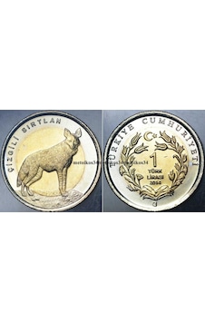 Çizgili Sırtlan 1 Lira 2014 Hatıra Para. Çil Kondisyon. Çizgili Sırtlan 1 Lira 2014 Hatıra Para. Çil Kondisyon.