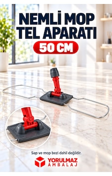 50 Cm Tel Mop Aparatı Bağcıklı Cepli Mop Uyumlu Katlanabilir Paspas Aparatı 50 Cm Tel Mop Aparatı Bağcıklı Cepli Mop Uyumlu Katlanabilir Paspas Aparatı