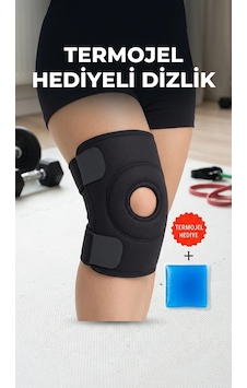 Destekli Diz Korsesi Çapraz Bağlı Menisküs Ağrısı Spor Dizlik Termojel Hediyeli Siyah Destekli Diz Korsesi Çapraz Bağlı Menisküs Ağrısı Spor Dizlik Termojel Hediyeli Siyah