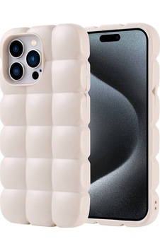 Apple Uyumlu iPhone 15 Pro Max Kılıf Parlak Esnek Silikon Zore Dom Dom Kapak Beyaz Apple Uyumlu iPhone 15 Pro Max Kılıf Parlak Esnek Silikon Zore Dom Dom Kapak Beyaz