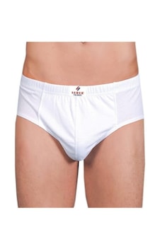 Seher Erkek Yıldızı Beyaz 12'lı Slip Külot 005 Beyaz