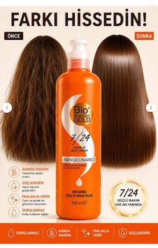 Bio Keratin Gold 7/24 Anında Onarıcı Yeniden Yapılandırıcı Saç Bakım Kremi 300ml Durulanmaz Bio Keratin Gold 7/24 Anında Onarıcı Yeniden Yapılandırıcı Saç Bakım Kremi 300ml Durulanmaz