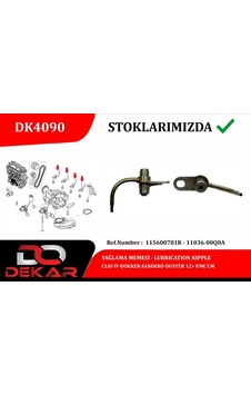 Dekar Dk4090 Yağlama Memesi Clio Iv-dokker-sandero-duster 12 K9k Y.m 115600781r-11036-00q0a -