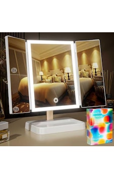 78 Led Işıklı Şarj Edilebilir Üç Katlı Makyaj Aynası, Kompakt Seyahat Işıklı Makyaj Aynası Büyütme İle 3 Yönlü Ayna 3 Renkli Aydınlatma Ayarlanabilir Parlaklık Dokunmatik Kontrol Belirtilmemiş 78 Led Işıklı Şarj Edilebilir Üç Katlı Makyaj Aynası, Kompakt Seyahat Işıklı Makyaj Aynası Büyütme İle 3 Yönlü Ayna 3 Renkli Aydınlatma Ayarlanabilir Parlaklık Dokunmatik Kontrol Belirtilmemiş