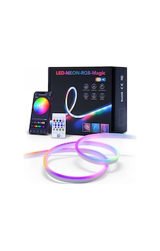 Sese Duyarlı Animasyonlu Rgb Kumandalı 5 Metre Neon Şerit Hortum Led Usb Ve App Uyumlu RGB