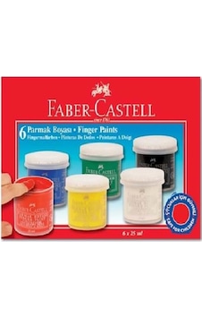 Faber Castell Parmak Boyası 25ml X 6 Renk Diğer Faber Castell Parmak Boyası 25ml X 6 Renk Diğer