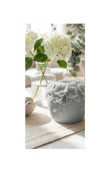 Çiçek Mum 200gr Organik Soya Gri Çiçek Mum 200gr Organik Soya Gri