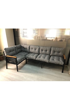 Miami Melisa 3+2 Köşe Yön Değiştirilebilir Koltuk Takımı Balkon-bahçe-kafe-çay Seti Gri Miami Melisa 3+2 Köşe Yön Değiştirilebilir Koltuk Takımı Balkon-bahçe-kafe-çay Seti Gri