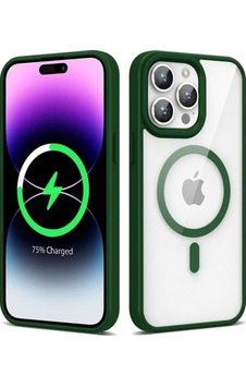 Apple Uyumlu iPhone 14 Pro Kılıf M-safe Wireless Şarj Özellikli Silikon Zore Ege Kapak Koyu Yeşil Apple Uyumlu iPhone 14 Pro Kılıf M-safe Wireless Şarj Özellikli Silikon Zore Ege Kapak Koyu Yeşil