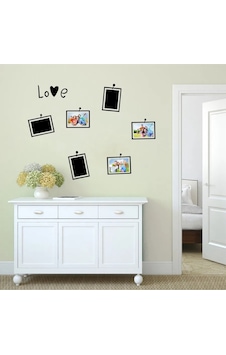 Yaratıcı Fotoğraf Çerçevesi Dekoratif Duvar Süsü Sticker Etiket 6 Parça Siyah Yaratıcı Fotoğraf Çerçevesi Dekoratif Duvar Süsü Sticker Etiket 6 Parça Siyah