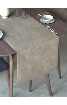 Keten Rengi Kadife Dokulu Runner Dream Series 40 X 140 Keten Keten Rengi Kadife Dokulu Runner Dream Series 40 X 140 Keten