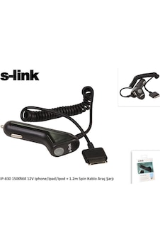 S-link Ip-830 1500ma 12v İpod-iphone-ipad Araç Şarj Cihazı