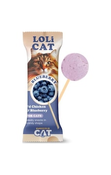 Eurogold Cat Lolicat Kediler İçin Tavuklu Yaban Mersinli Lolipop 15'li Eurogold Cat Lolicat Kediler İçin Tavuklu Yaban Mersinli Lolipop 15'li