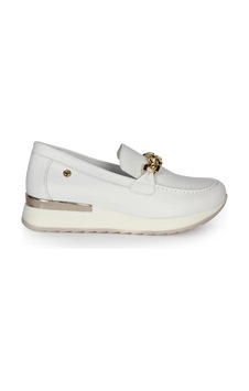 Mammamia D25ya-3510 Kadın Deri Loafer Ayakkabı Beyaz Pen Mammamia D25ya-3510 Kadın Deri Loafer Ayakkabı Beyaz Pen