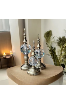 Chacha Home 3'lü Petek Desen Cam Küreli Dekoratif Obje Seti Lüks Salon Masası Konsol Aksesuarı Eskitme Chacha Home 3'lü Petek Desen Cam Küreli Dekoratif Obje Seti Lüks Salon Masası Konsol Aksesuarı Eskitme
