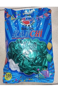 100 Lü Metalik Balon 14/a Birinci Kalite Yesil