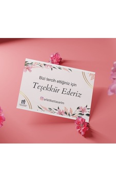 Kişiye Özel E-ticaret Teşekkür Kartı 5x8 Cm 100 Adet - Kadın Girişimci Amblemli Kişiye Özel E-ticaret Teşekkür Kartı 5x8 Cm 100 Adet - Kadın Girişimci Amblemli