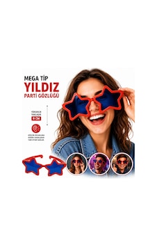 Mega Tip Yıldız Parti Gözlüğü Kırmızı Renk 14 Ve Üzeri Mega Tip Yıldız Parti Gözlüğü Kırmızı Renk 14 Ve Üzeri