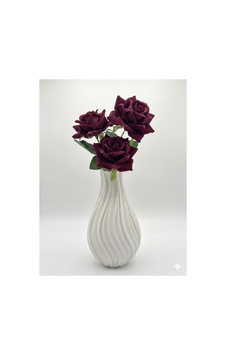 Modern Spiral Tasarım 3d Baskı Dekoratif Vazo 21 Cm Beyaz Modern Spiral Tasarım 3d Baskı Dekoratif Vazo 21 Cm Beyaz