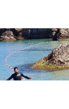 Sahil Deniz Emniyet Kulvar Şamandırası Halatlı Duba 100 Metre Çok Renkli