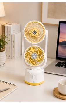 Taşınabilir Spreyli Çift Başlıklı Şarjlı Mini Vantilatör, Usb Şarjlı Taşınabilir Fan, Sessiz Soğutucu Sprey Mist Fan, Ev Ofis Yaz Sarı - 908664352 Taşınabilir Spreyli Çift Başlıklı Şarjlı Mini Vantilatör, Usb Şarjlı Taşınabilir Fan, Sessiz Soğutucu Sprey Mist Fan, Ev Ofis Yaz Sarı - 908664352