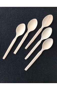Ahşap Kaşık 27 Cm Tahta Kaşık 5 Adet