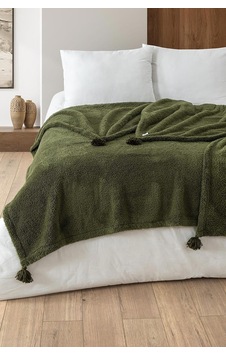 Lexroo Puffy Wellsoft Battaniye Haki Yeşil, 200x220 Cm Lexroo Puffy Wellsoft Battaniye Haki Yeşil, 200x220 Cm