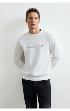 Lufian Cooper Erkek Sweatshirt Kırık Beyaz Kırık Beyaz 112030198100510