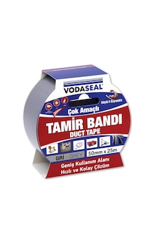 Duct Tape Tamir Bandı 50 Mm 25 Metre Gri Duct Tape Tamir Bandı 50 Mm 25 Metre Gri