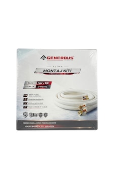 Generous 1/4 - 3/8 Klima Montaj Seti 7 Metre Alüminyum Montaj Kiti Nette Parça Generous 1/4 - 3/8 Klima Montaj Seti 7 Metre Alüminyum Montaj Kiti Nette Parça