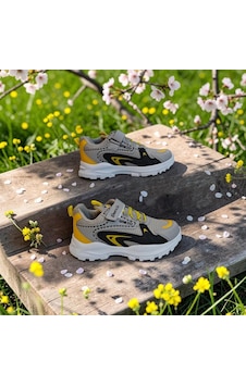 Almerakids Almera Kids 620 Buz Sarı Cırtlı Erkek Çocuk Spor Ayakkabı Gri