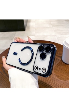 Apple Uyumlu iPhone 17 Pro Max İçin Magsafe İle Kılıf Kamera Lensli Korumalı Şeffaf Silikon Kapak Lacivert Apple Uyumlu iPhone 17 Pro Max İçin Magsafe İle Kılıf Kamera Lensli Korumalı Şeffaf Silikon Kapak Lacivert