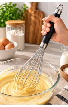 Paslanmaz Çelik Balon Çırpıcı Ergonomik Kaymaz Saplı Profesyonel Mutfak Çırpıcısı Gümüş Paslanmaz Çelik Balon Çırpıcı Ergonomik Kaymaz Saplı Profesyonel Mutfak Çırpıcısı Gümüş